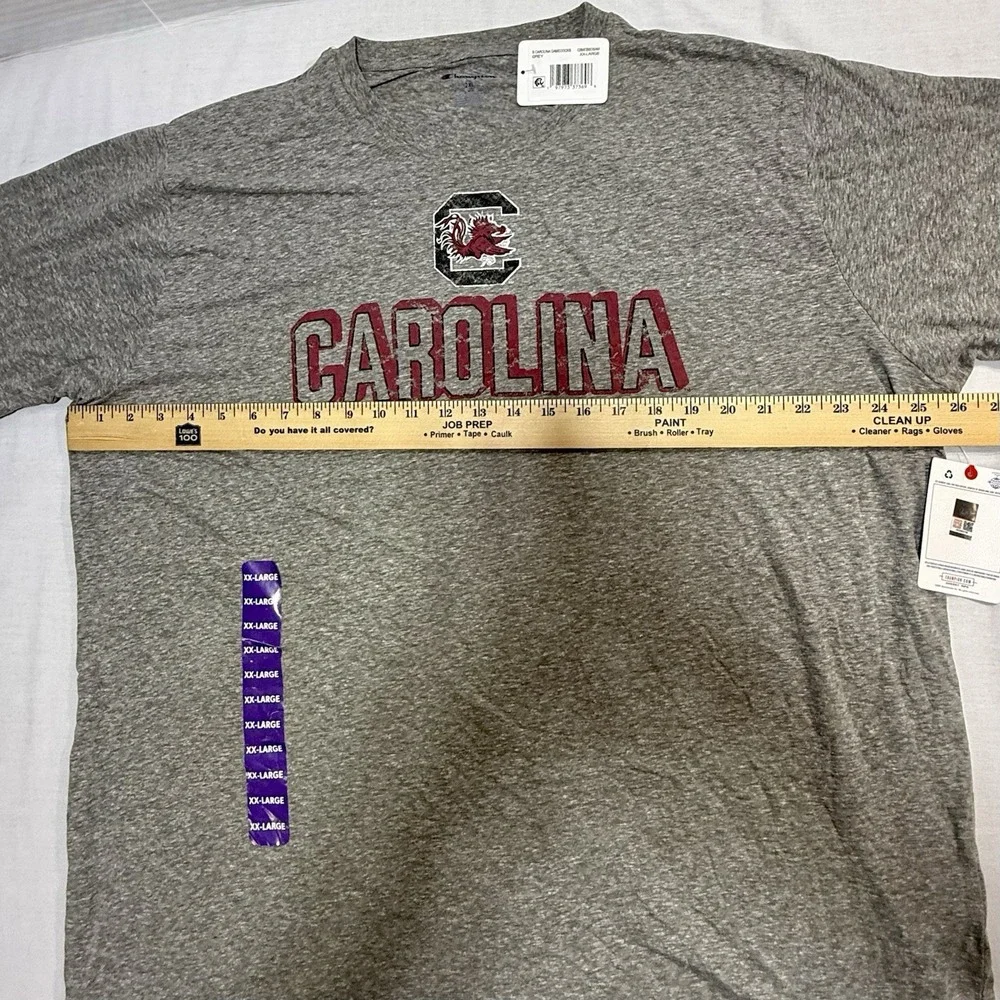 Champion Authentic Carolina Gamecocks T- Shirt Men's Size 2XL‎ Gray Short Sleeve - Picture 3 of 9
